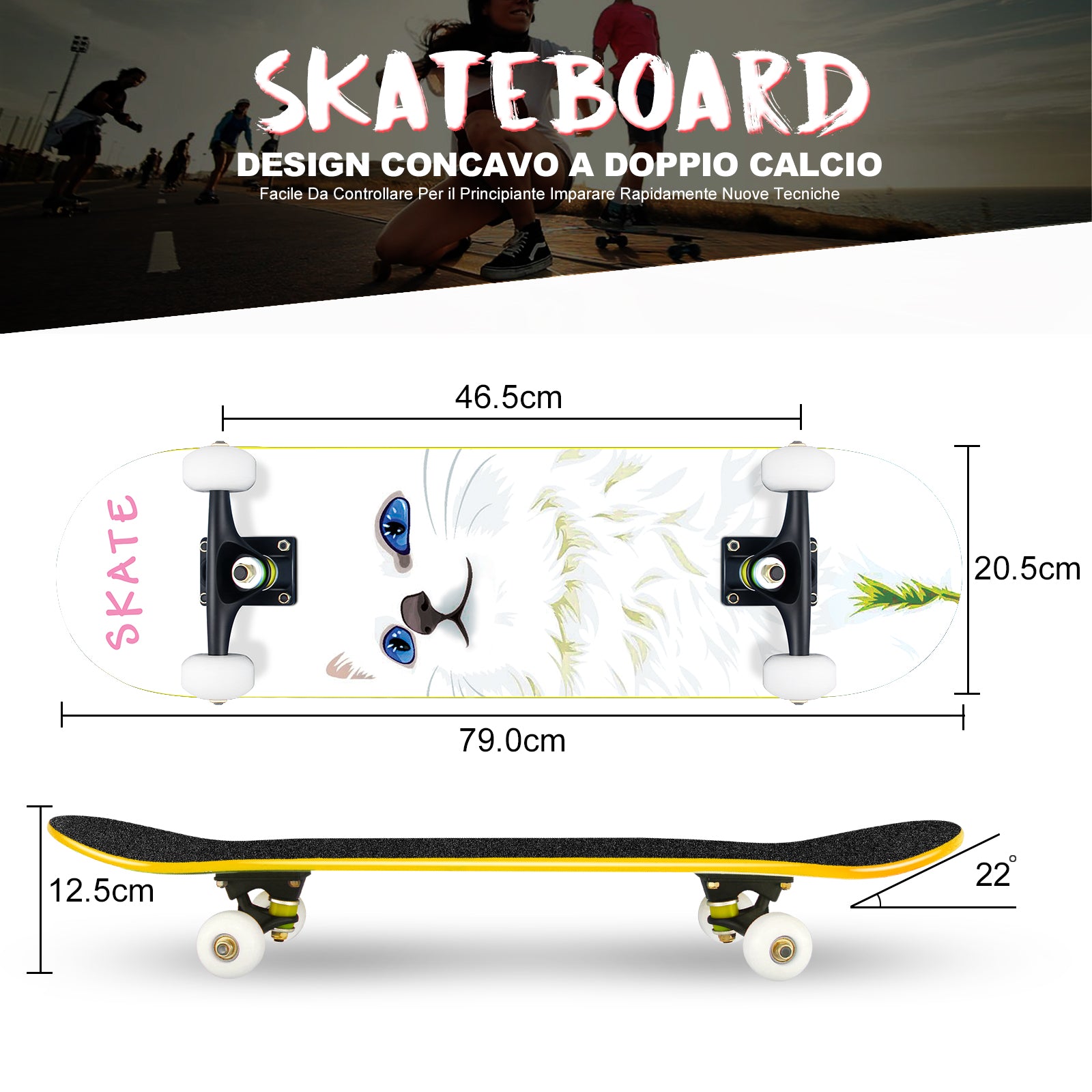 Skateboard Completi Per Bambini Online Italia ,79 x 20 cm ( Leone) –  kinskate